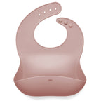 Ali+Oli - Silicone Baby Bib Roll Up & Stay Closed (Blush)