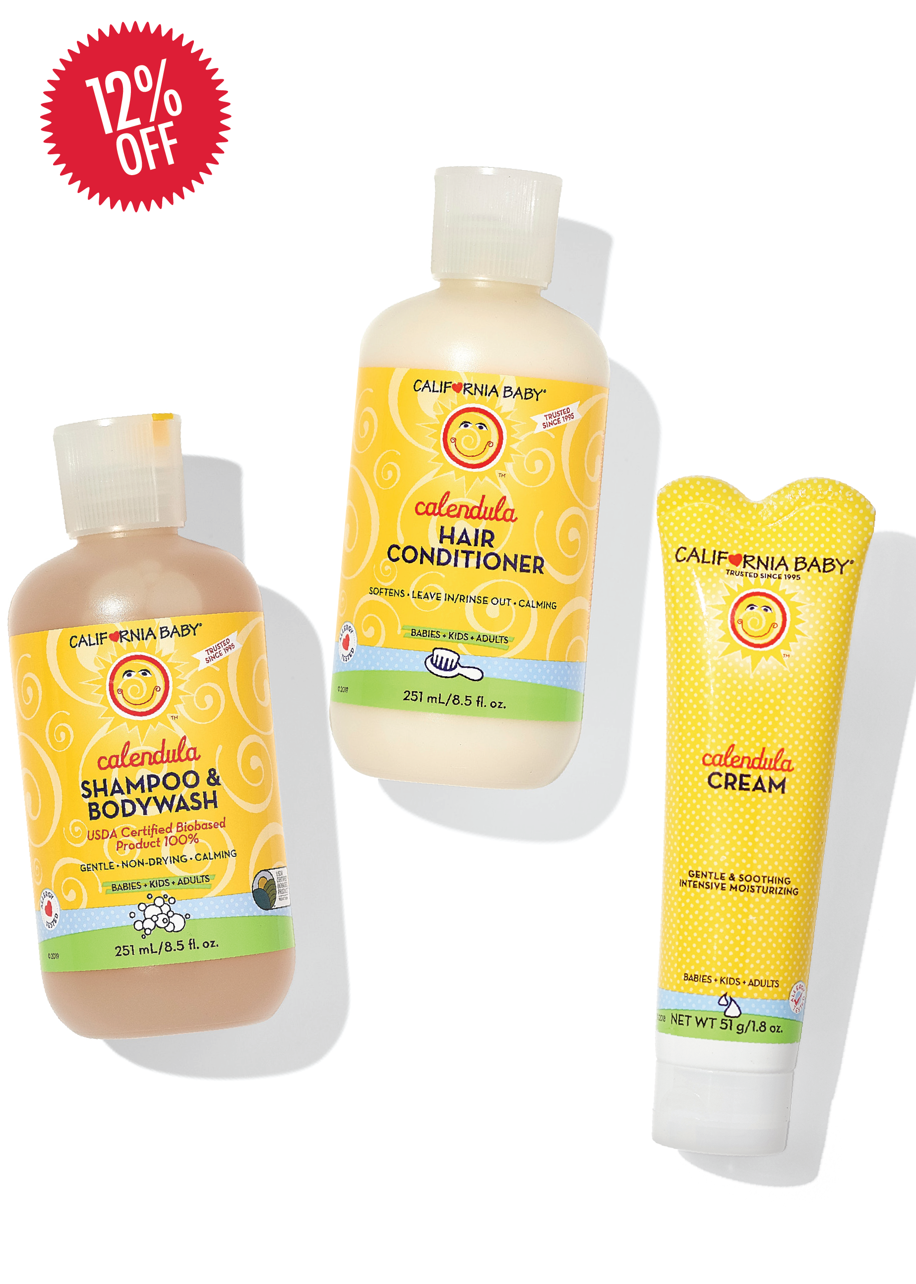 California Baby - Calendula™ Soothing Bath Essentials small sizes