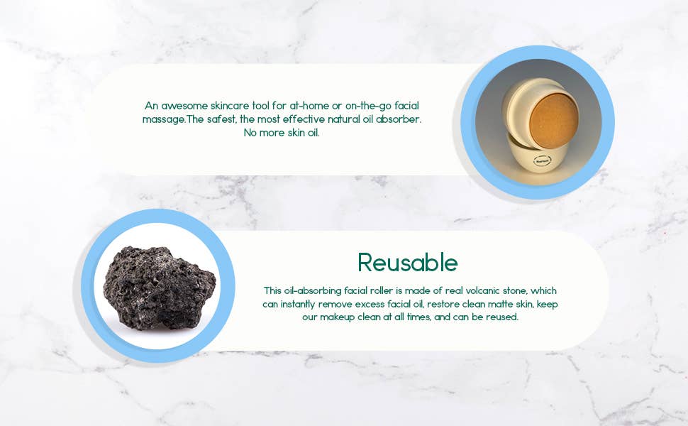 BeNat - Volcanic Stone Oil-Absorbing Face Roller