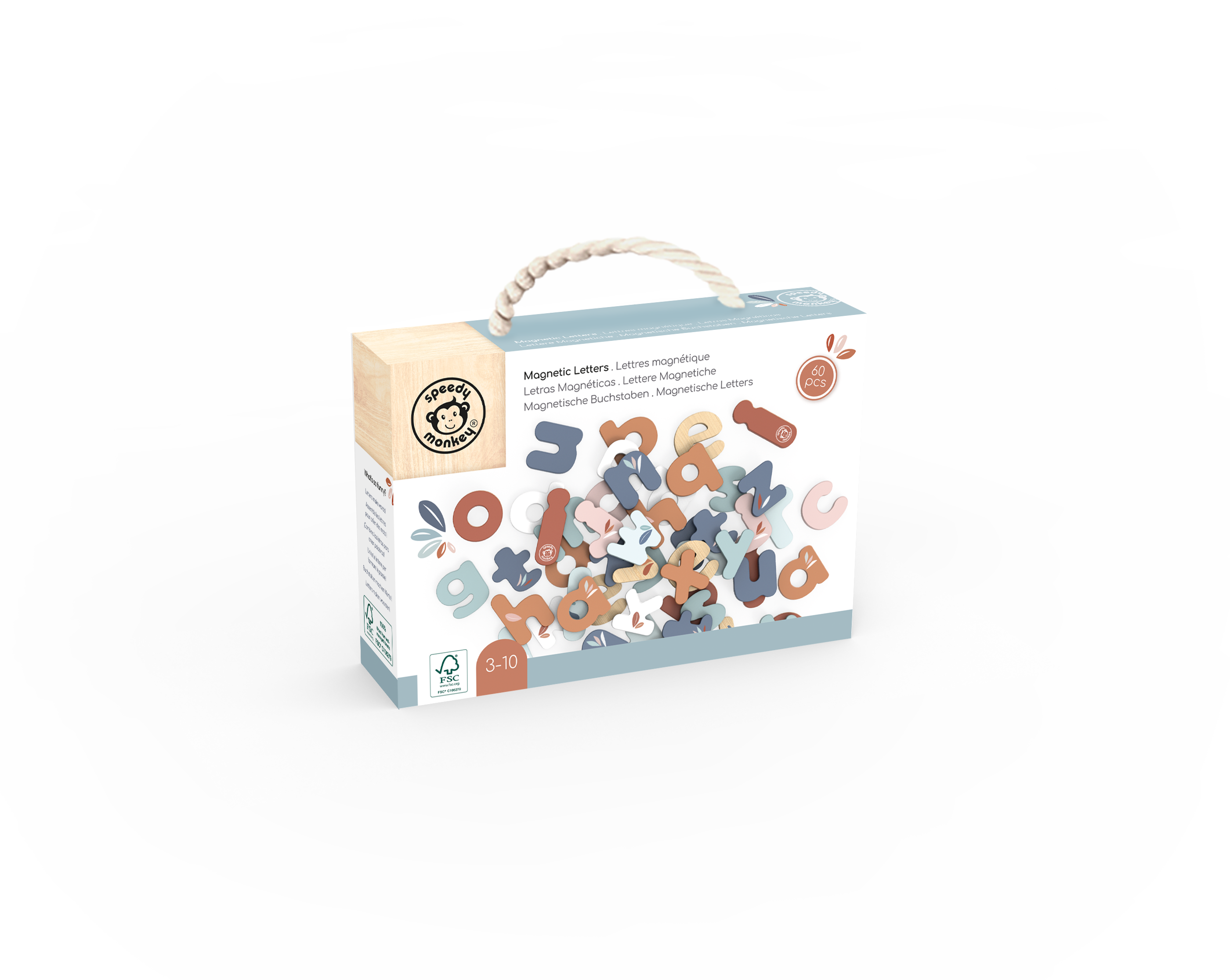 Speedy Monkey - Magnetic Letters 60 pcs
