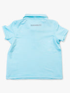 RuffleButts + RuggedButts - Boys Bright Aqua Micro Stripe Knit Short Sleeve Performance Polo
: Blue / 3T