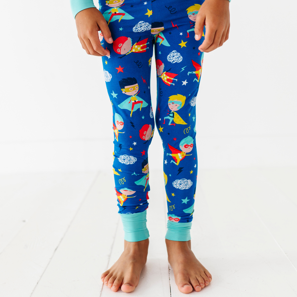 Kiki + Lulu - Cozy & Courageous Superhero Kids Pajamas: 3T