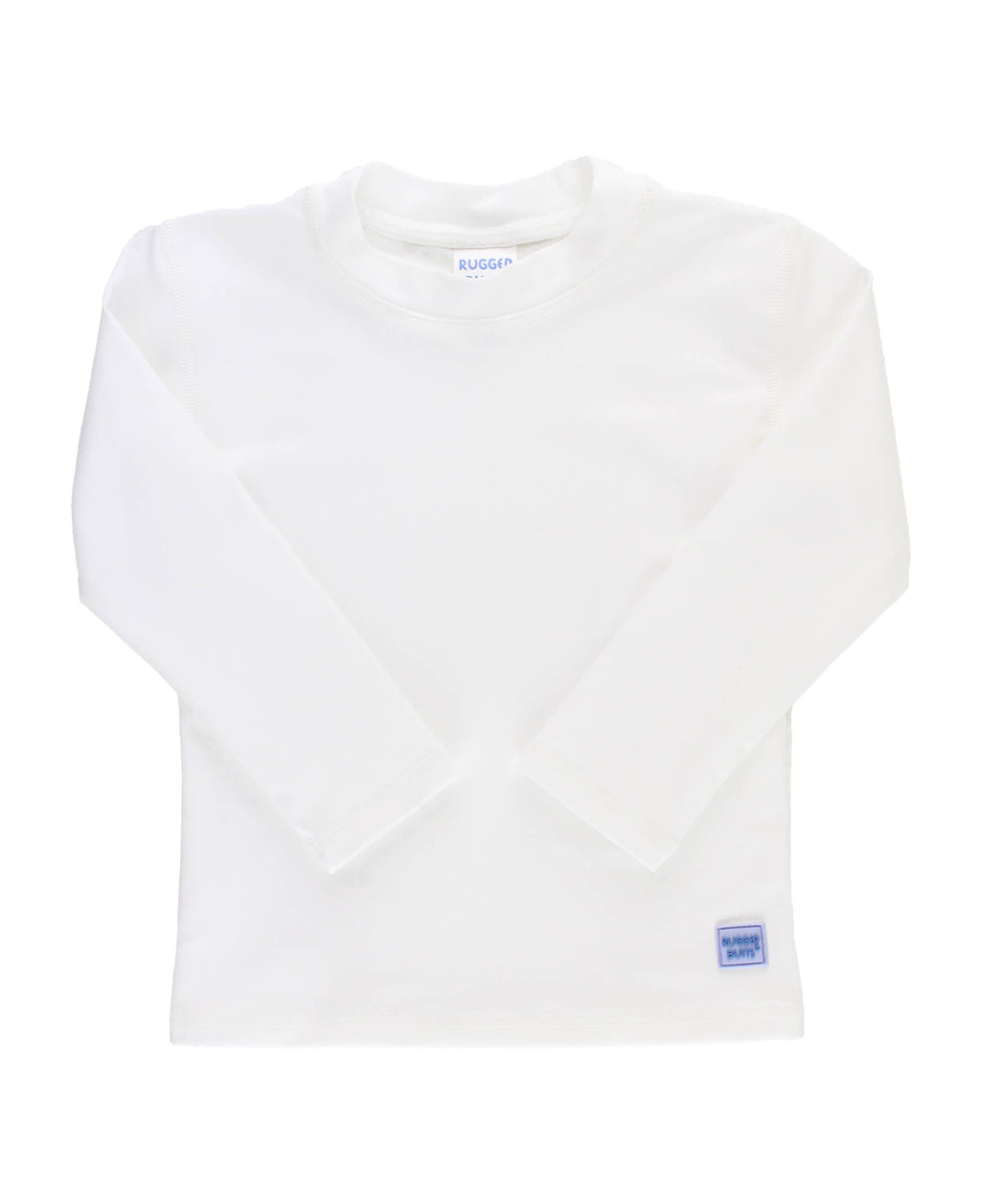 RuffleButts + RuggedButts - Boys White Long Sleeve Rash Guard
: White / 3-6m