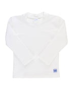 RuffleButts + RuggedButts - Boys White Long Sleeve Rash Guard
: White / 3-6m