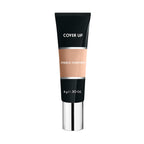 Tube of Cover Up in a natural beige shade with sleek black and silver packaging, ideal for mom life essentials and stylish everyday use.