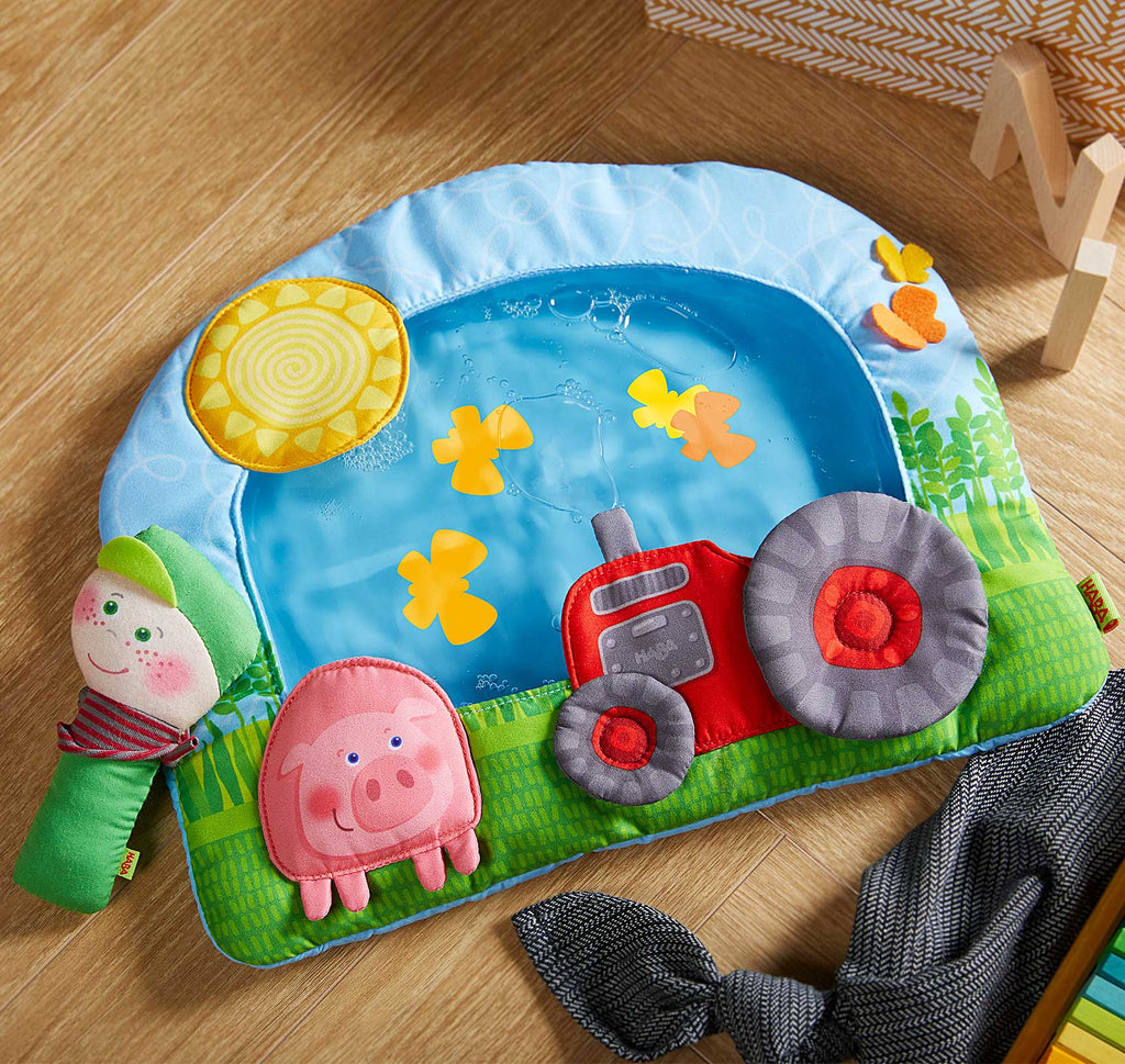 HABA USA - On the Farm Water Play Mat Tummy Time Activity