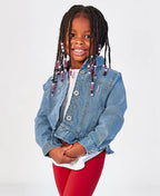 RuffleButts + RuggedButts - Girls Light Wash Jacket
: Blue / 3T