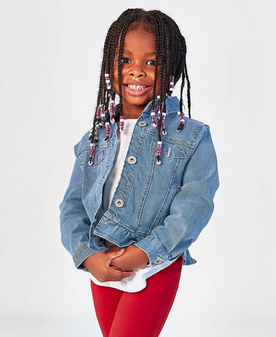 RuffleButts + RuggedButts - Girls Light Wash Jacket
: Blue / 3T