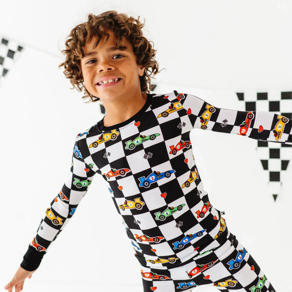 Kiki + Lulu - Racecar Kids Pajamas: 4T