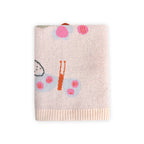 Viverano Organics - Butterfly 3D - Organic Cotton Jacquard Knit Baby Blanket: Natural