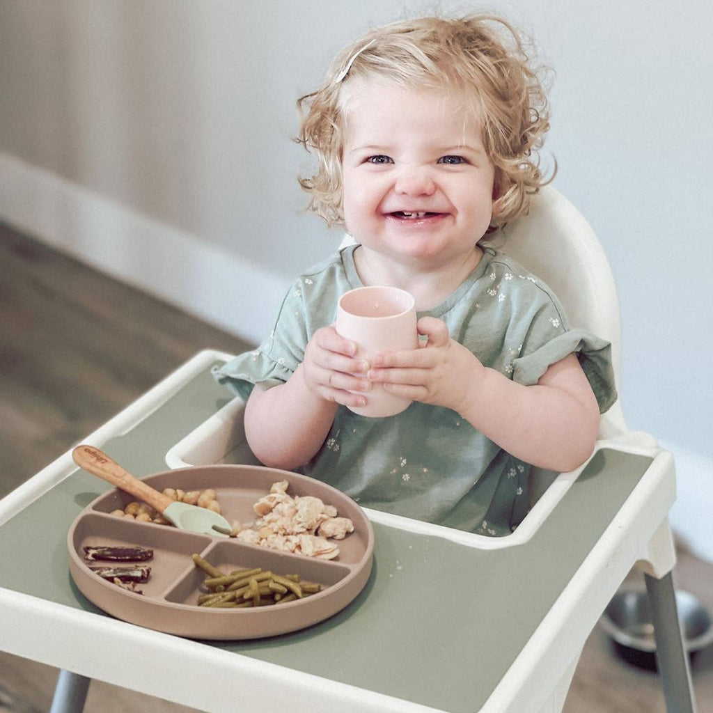 Ali+Oli - Bunny Face Silicone Open Cup for Baby & Toddle (Misty Blush)