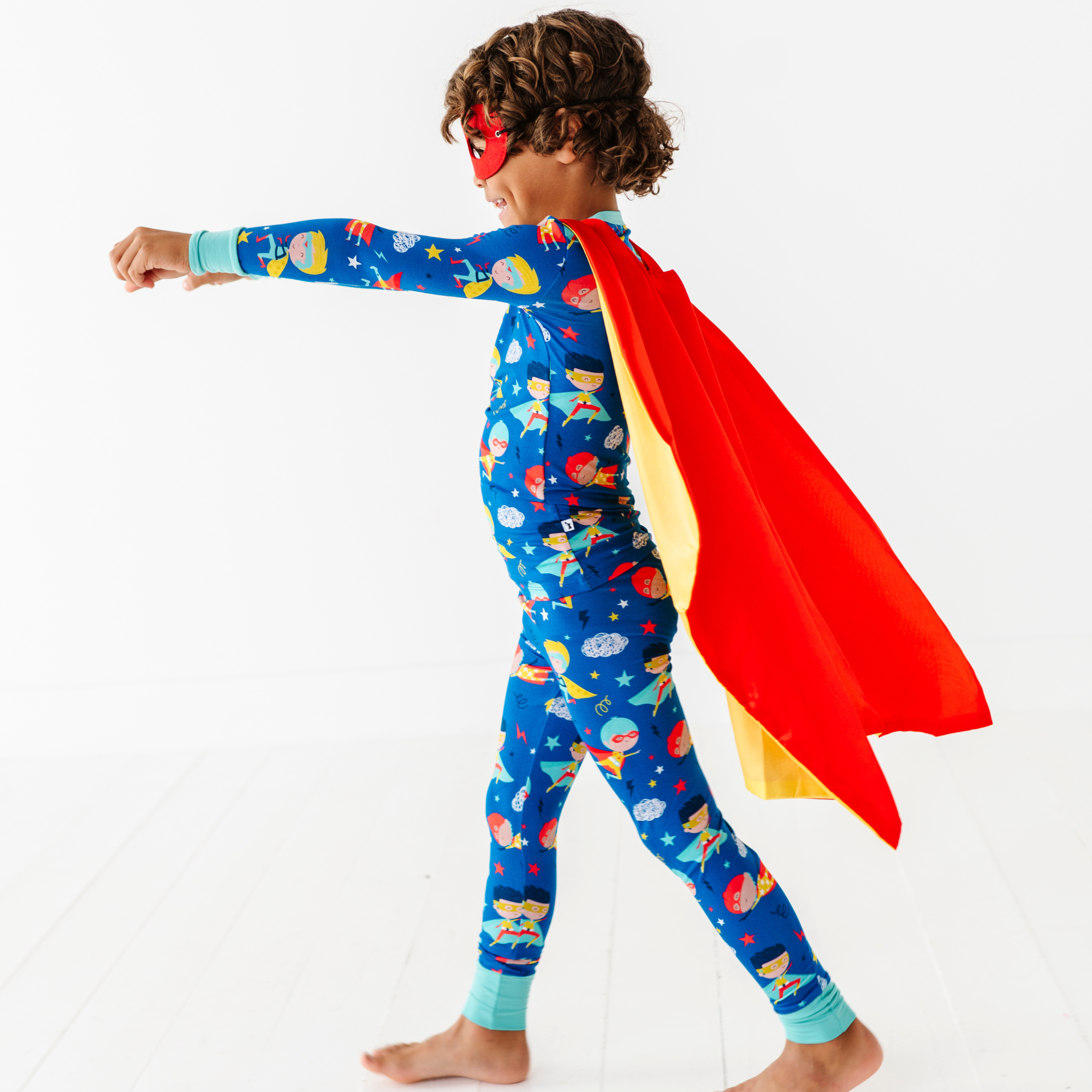 Kiki + Lulu - Cozy & Courageous Superhero Kids Pajamas: 2T