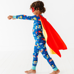 Kiki + Lulu - Cozy & Courageous Superhero Kids Pajamas: 4T