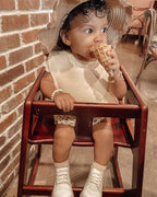 Ali+Oli - Silicone Baby Bib Roll Up & Stay Closed - (Sand)