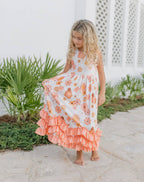 Tiered Terra Cotta Ruffle Dress