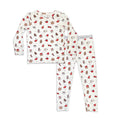 Bellabu Bear - Christmas Sugar Cookies Bamboo Kids Pajamas Two-Piece Set featuring festive holiday-themed prints on soft, breathable fabric for cozy, stylish kids sleepwear.