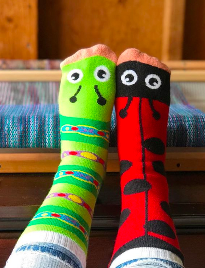Pals Socks - Ladybug & Caterpillar Fun Mismatched Socks: Adults