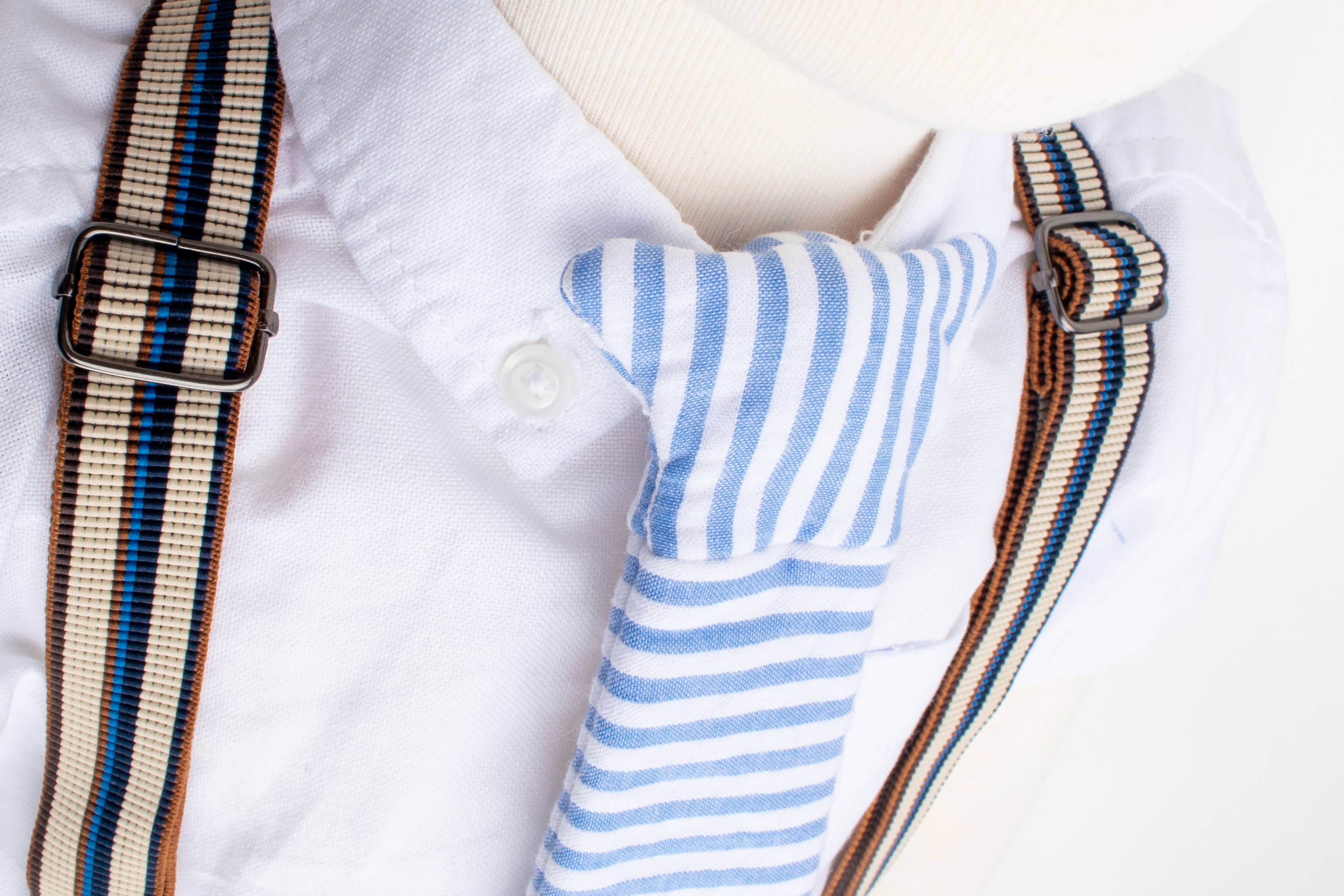 Tasty Tie® - Tasty Tie Teether, Crinkle Toy, Baby Boy Gift: Seersucker