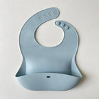 Ali+Oli - Silicone Baby Bib Roll Up & Stay Closed - (Sky)