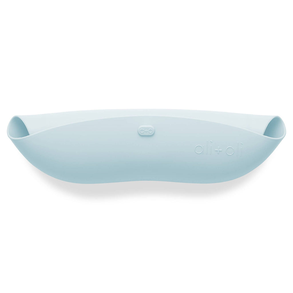 Ali+Oli - Silicone Baby Bib Roll Up & Stay Closed - (Sky)