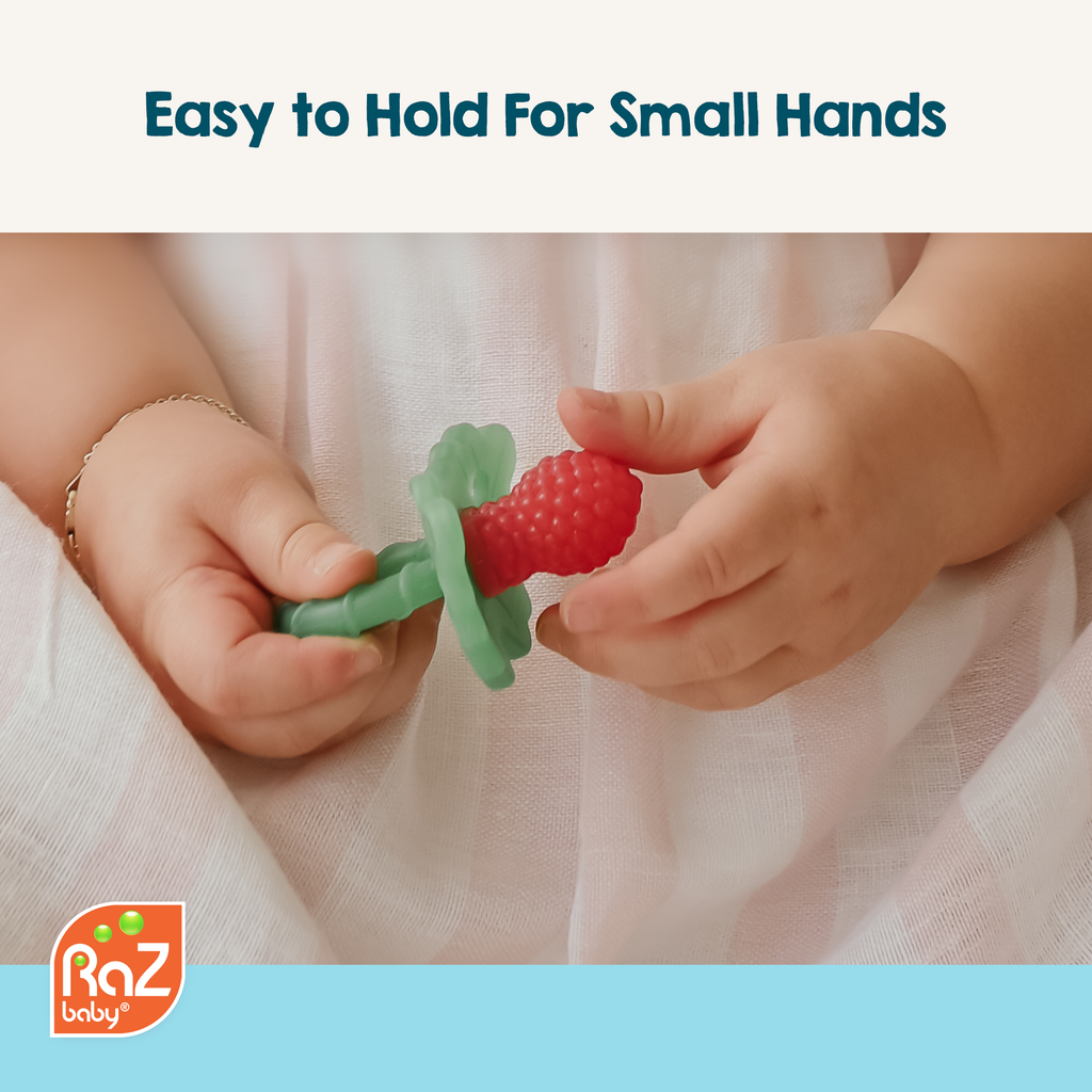 RaZbaby - RaZberry Silicone Teether 2PK - Red & Dark Blue