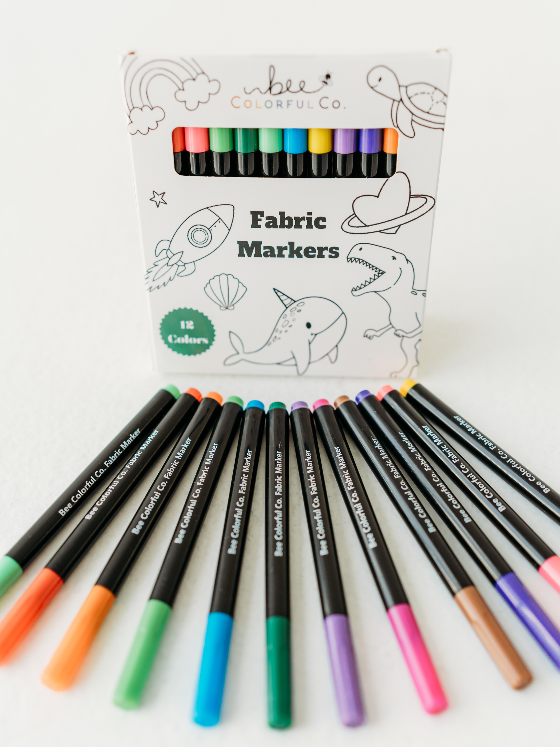 Bee Colorful Co. - Fabric Markers Set for Customizing Coloring Pajamas