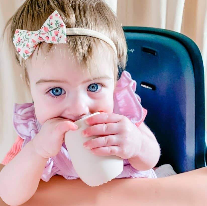 Ali+Oli - Bunny Face Silicone Open Cup for Baby & Toddler (Coconut)