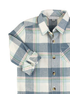 RuffleButts + RuggedButts - Boys Alpine Plaid Flannel Long Sleeve Button Down Shirt
: Blue / 12-18m