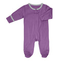 babysoy Inc - Basic Zipper Footie: Eggplant