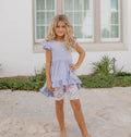 Purple Periwinkle Pastel Spring Check Hi-Lo Short Set