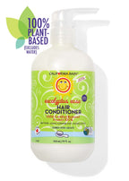 Bottle of California Baby - Eucalyptus Ease™ Hair Conditioner featuring a green label with natural, plant-based ingredients, designed for babies, kids, and adults.