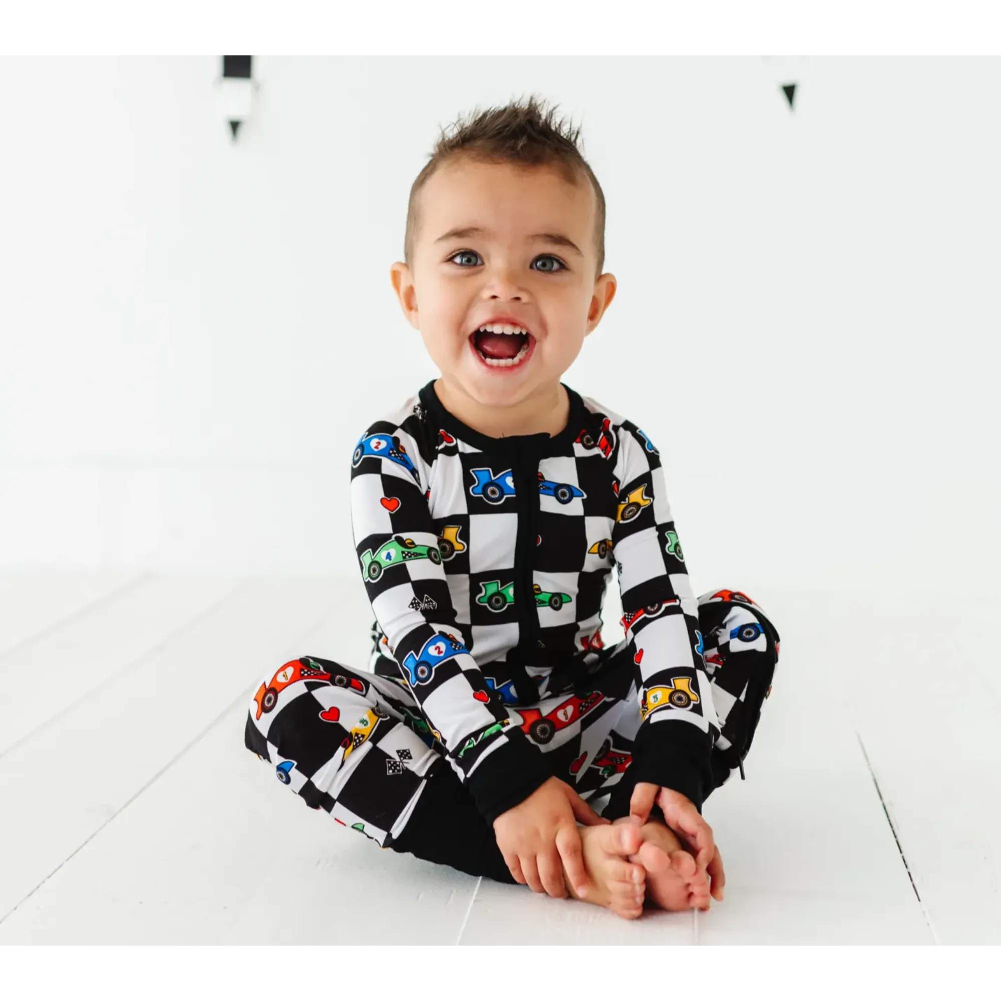 Kiki + Lulu - Racecar Convertible Footies: 18-24m