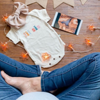 Finn + Emma - Baby graphic organic bodysuit | lil sis original: 0-3m