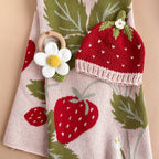 The Blueberry Hill - Blanket Strawberry Bunny Organic Baby Decor Spring Summer: Blush