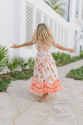 Tiered Terra Cotta Ruffle Dress