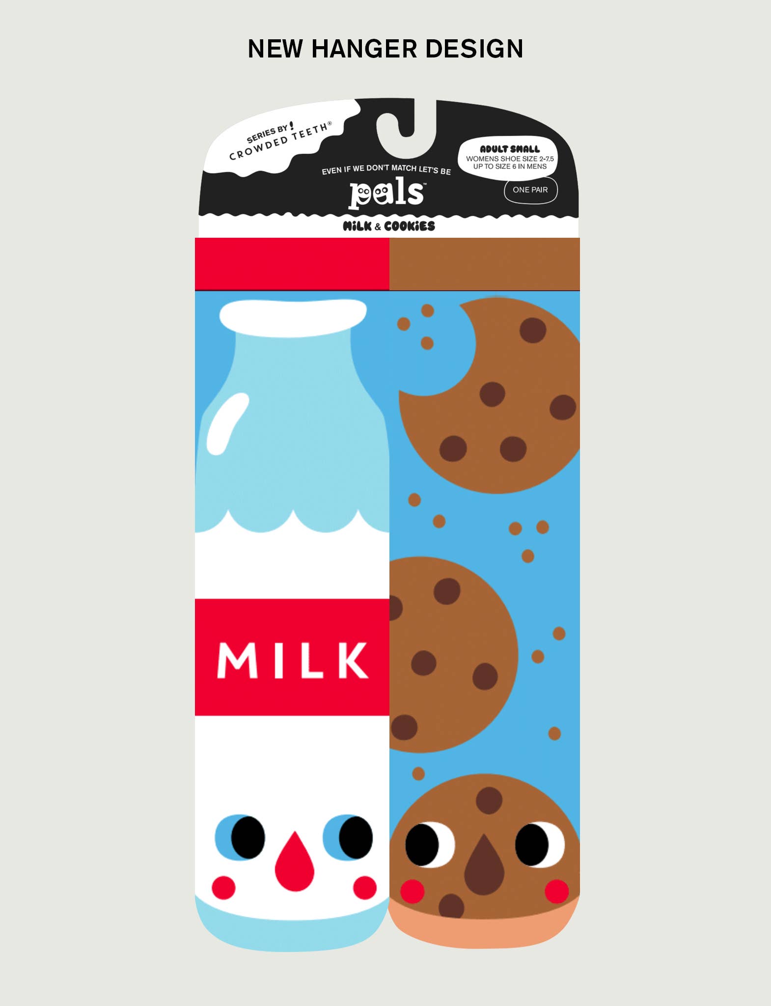 Pals Socks - Milk & Cookies Fun Mismatched Socks: Adults