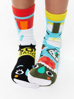 Pals Socks - Sushi & Soy Sauce Mismatched Food Grippy Kids Socks: Ages 9-12
