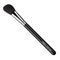 Merle Norman Cosmetics - Makeup Artistry Face #5 Brush (Angled Blush) with soft black bristles and sleek black handle, ideal for precise blush application in a stylish design.