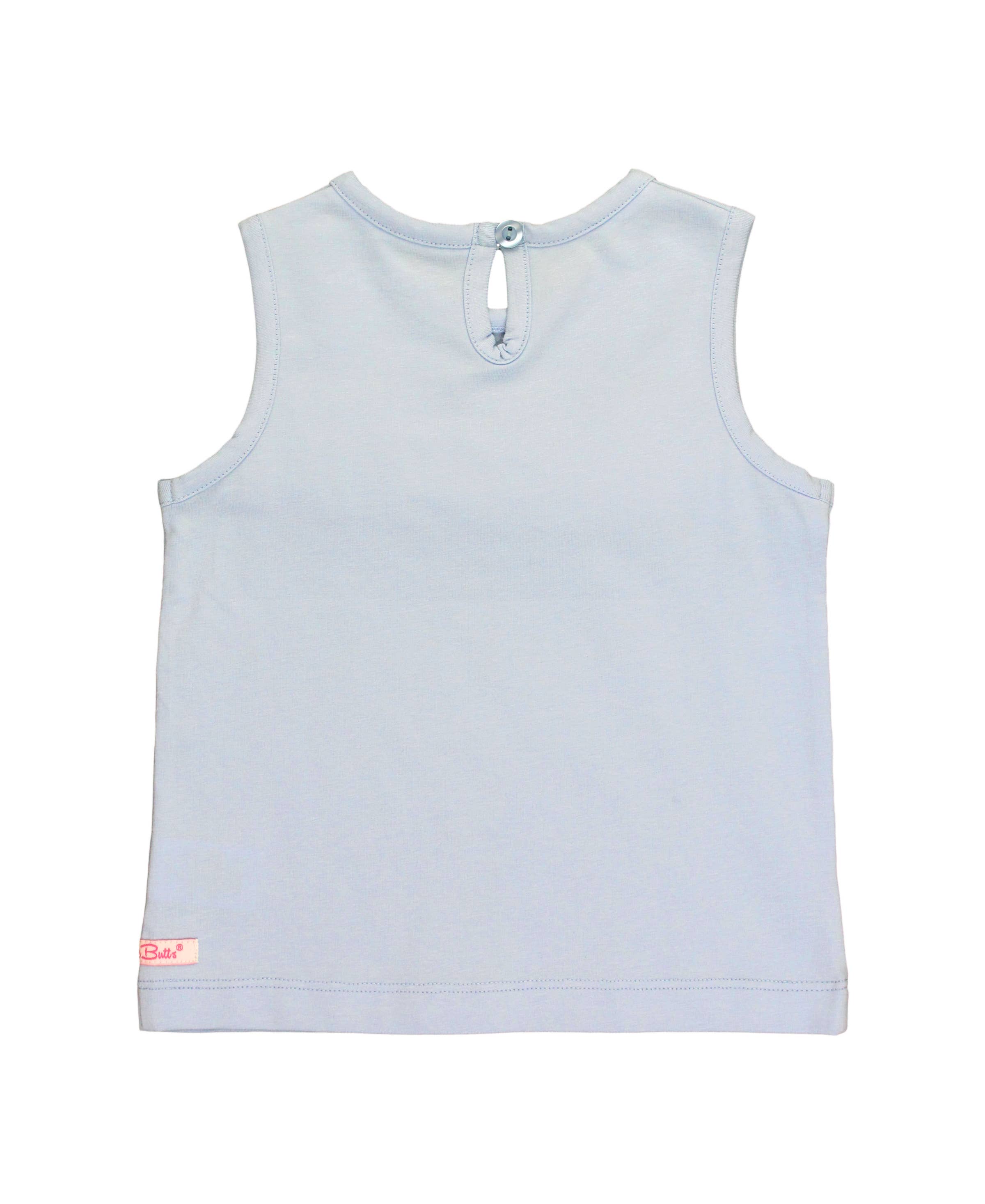 RuffleButts + RuggedButts - Girls Windsurfer Blue Knit Ruffle Trim Tank
: Blue / 3T
