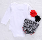 Fennco Styles - Grandma was Here Baby Romper, Bloomers, Headband 3pcs: 6-12m