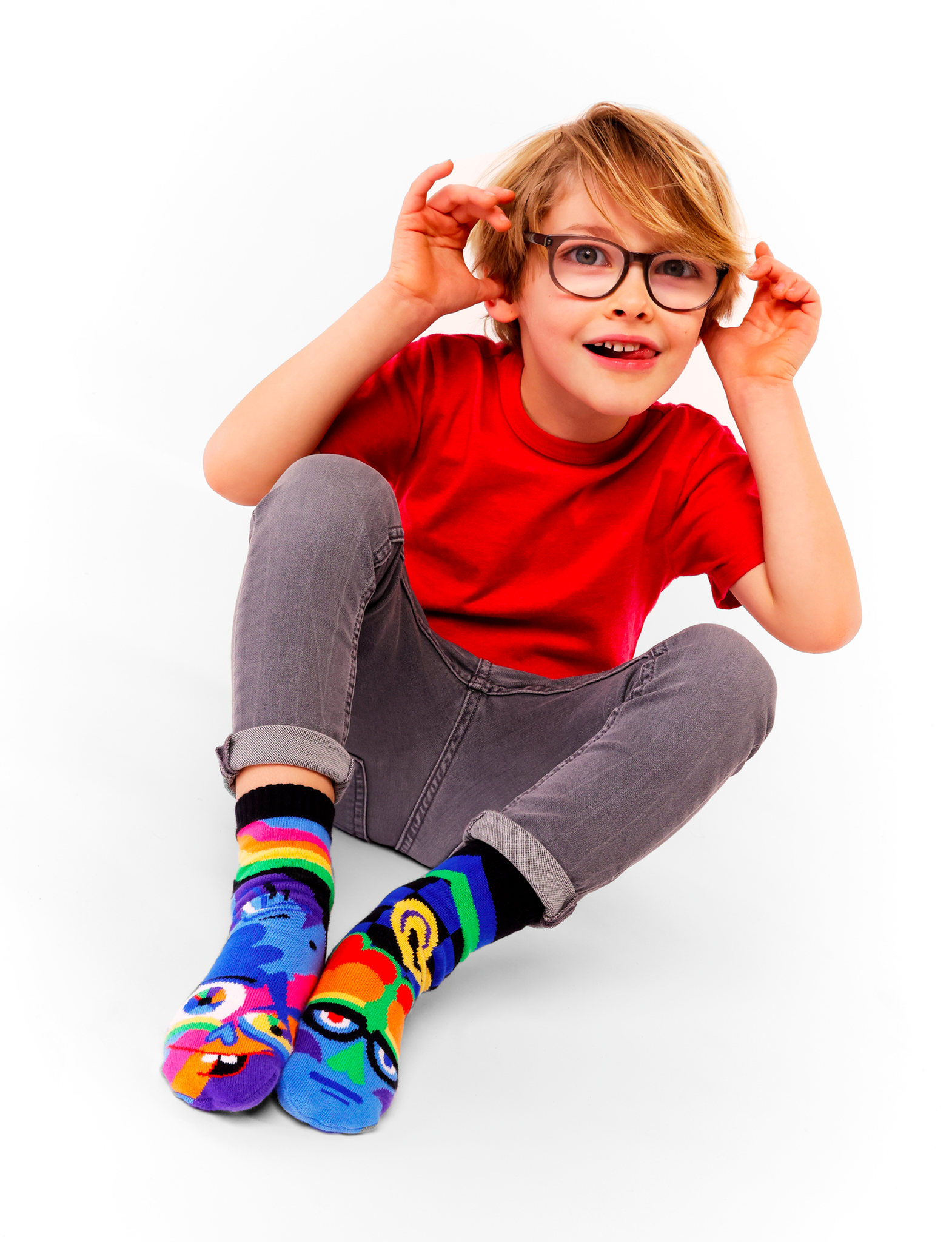Pals Socks - Silly & Serious Mismatched Non-Slip Kid Socks (Limited Edition): Ages 9-12