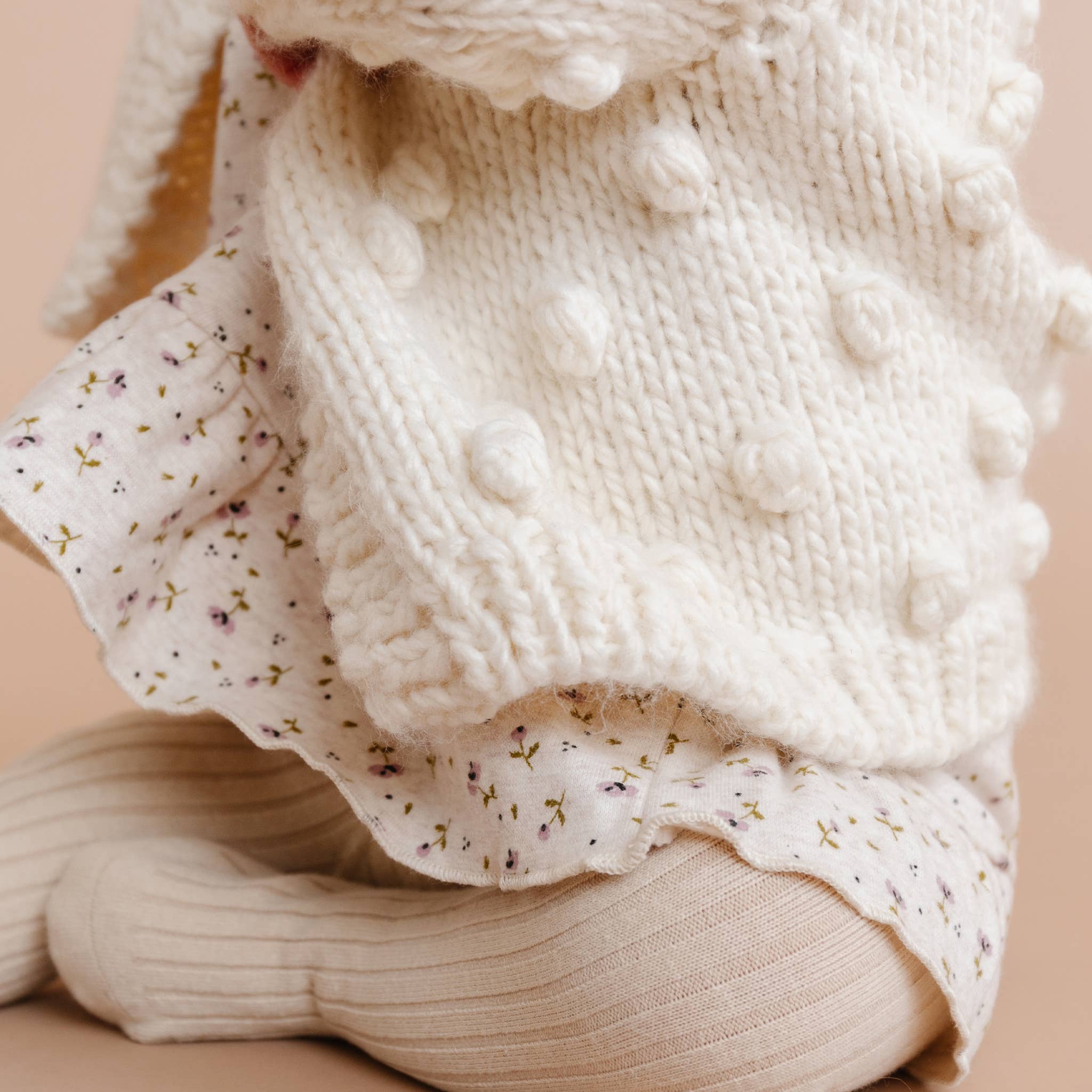 The Blueberry Hill - Popcorn Cardigan, Cream Baby Sweater Kids Clothing Fall: 6-12m