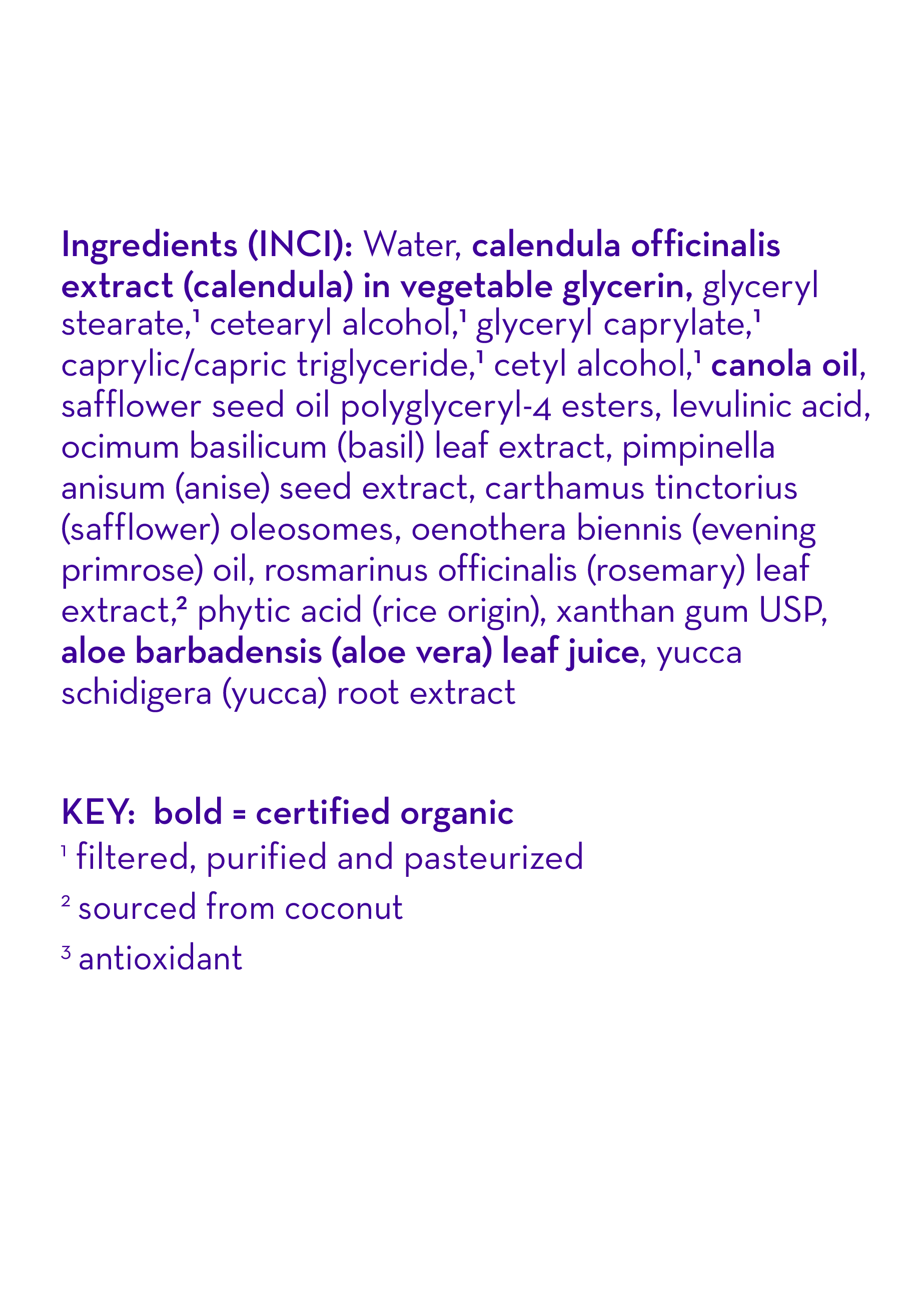 Close-up of the ingredient list for California Baby - (No Fragrance) Super Sensitive™ Everyday Lotion highlighting natural and certified organic components like calendula extract, canola oil, aloe vera leaf juice, and soothing plant-based oils, reflecting a cozy baby essential from a curated children’s boutique known for soft neutral aesthetics and practical mom life essentials.