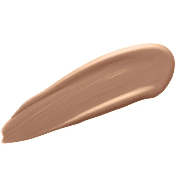 Swatch of smooth beige foundation shade showcasing the creamy texture of Merle Norman Cosmetics - Lasting Foundation SPF 12, ideal for natural, long-lasting coverage.