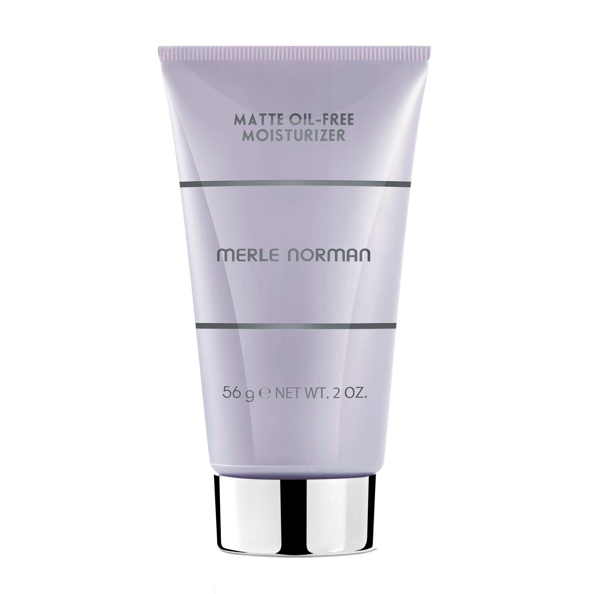 Matte Oil-Free Moisturizer in a sleek lavender tube with silver cap, designed for a lightweight, shine-free hydration perfect for mom life essentials.