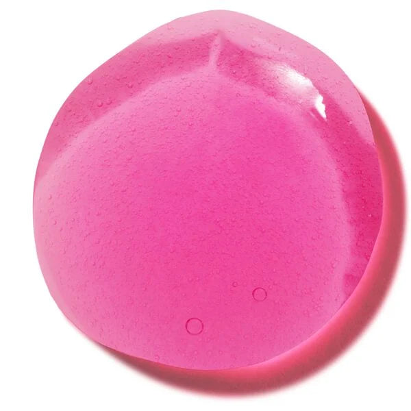 Close-up of a smooth, glossy pink gel swatch showcasing the texture and vibrant color of the Natural Lip Oil (Limited-Edition) for a modern mom life essentials collection.