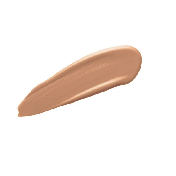 Smooth beige makeup swatch illustrating the natural coverage and tone of Merle Norman Cosmetics - Perfecting Makeup Broad Spectrum SPF 25, ideal for everyday wear.