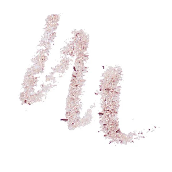A shimmering light pink crayon stroke showcasing the glittery texture of Shadow Crayon (Limited-Edition) with a soft, luminous finish.