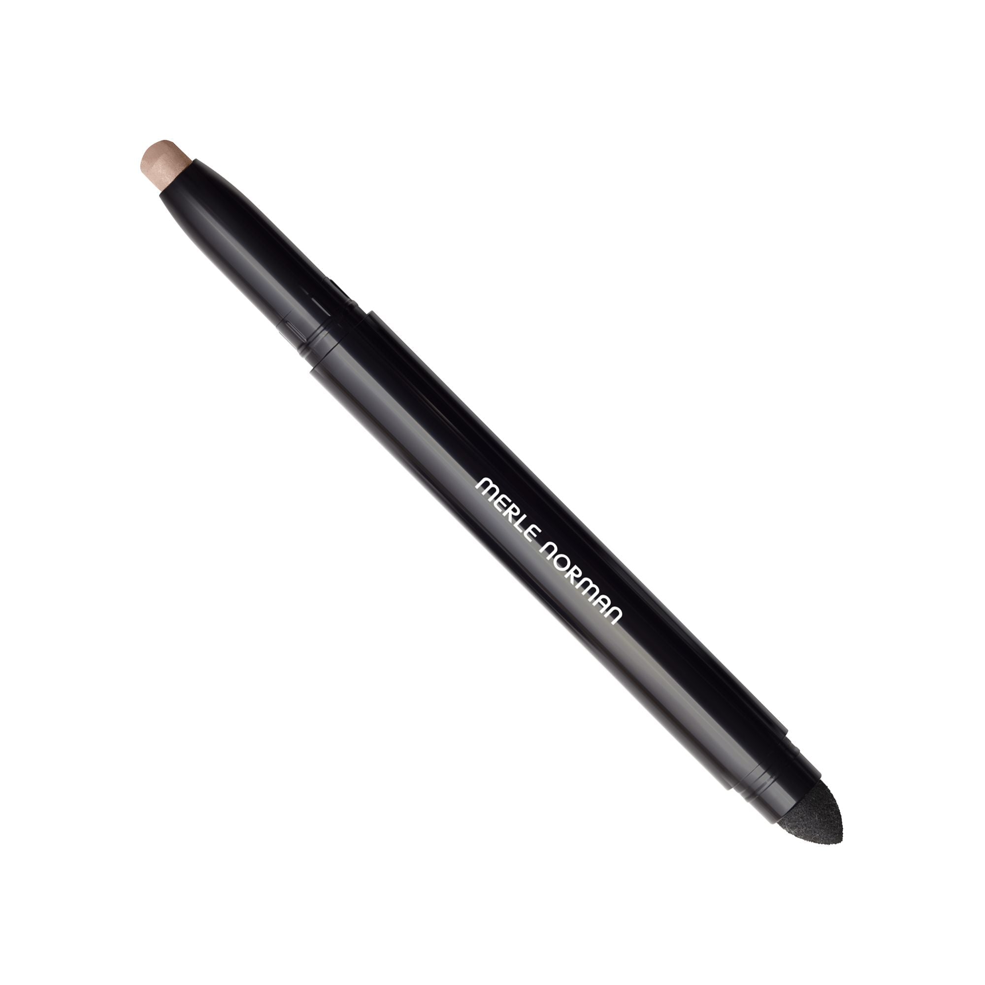 Shadow Stick in a neutral almond shade with dual-ended design, featuring a soft eyeshadow tip and a blending sponge for easy application.