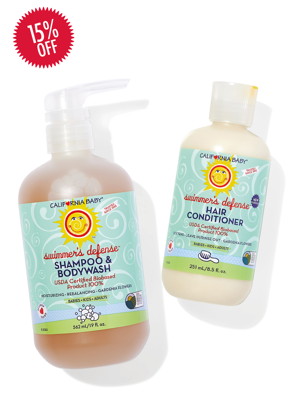 California Baby - Swimmer's Defense™ Shampoo + Conditioner Bundle